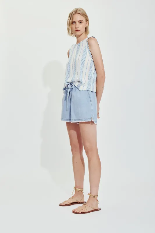 ANDERSON SHORT-Chambray denim sold by MELISSA NEPTON