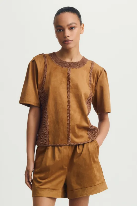 INTI TOP-Amber suede sold by MELISSA NEPTON