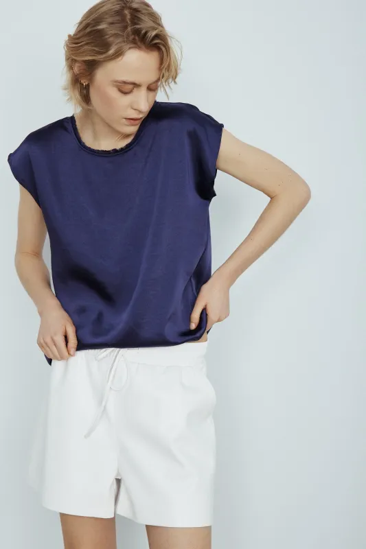 WILLOW TOP-Deep navy sold by MELISSA NEPTON