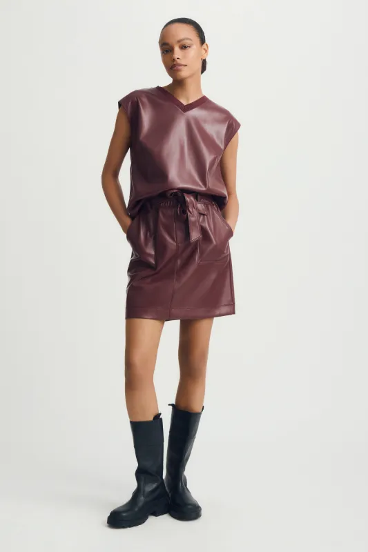 JAELA SKIRT-Dk burgundy sold by MELISSA NEPTON