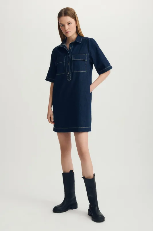 EMBER DRESS-Dark denim sold by MELISSA NEPTON
