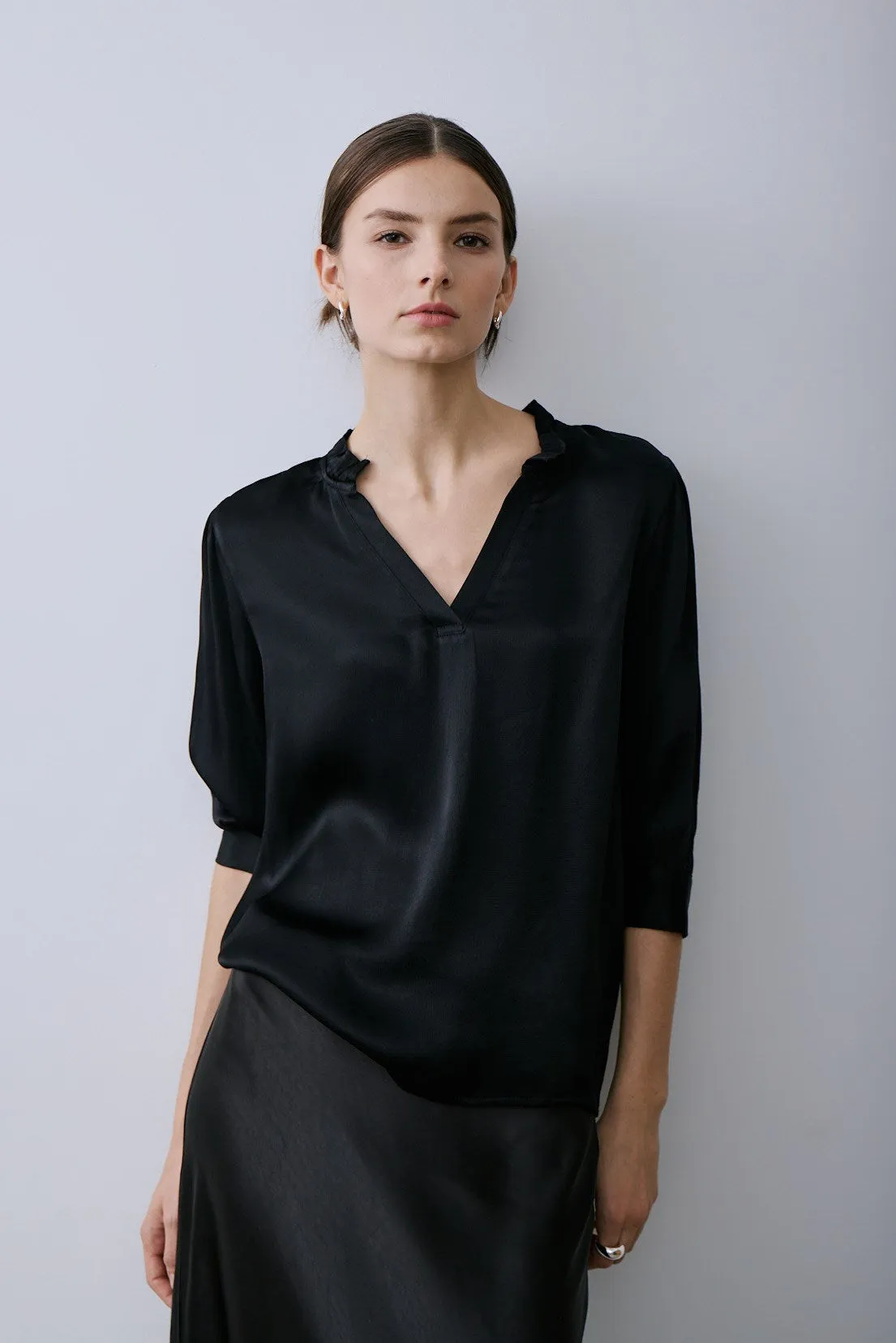 LIZZIE SHIRT-Black sold by MELISSA NEPTON