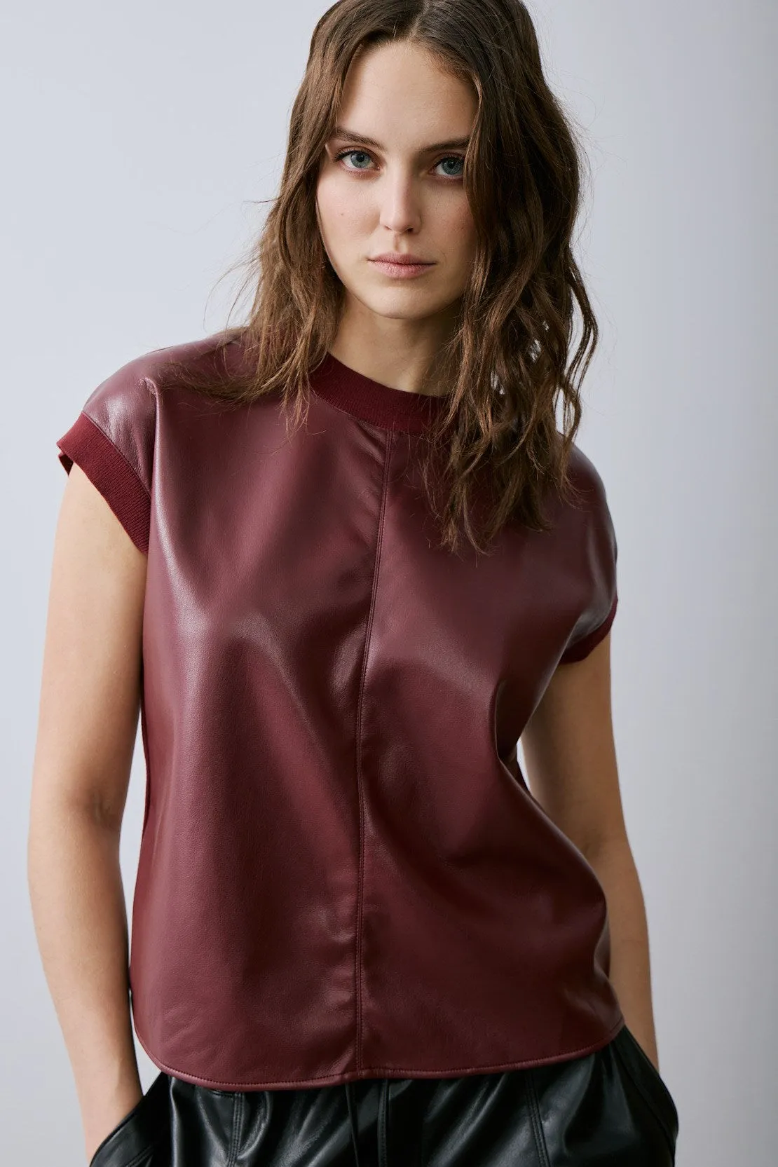 RAFE TOP-Burgundy sold by MELISSA NEPTON