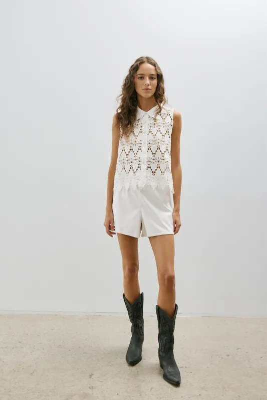 VIOLETTE SHIRT-Off white sold by MELISSA NEPTON