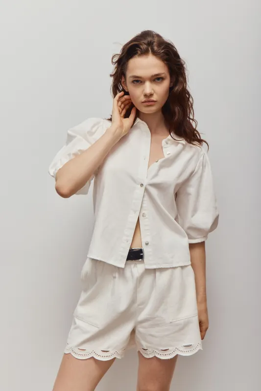 LAURA SHIRT-Off white made by MELISSA NEPTON