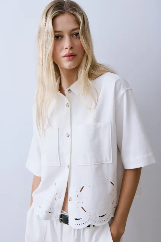 NOLI SHIRT-Off white made by MELISSA NEPTON