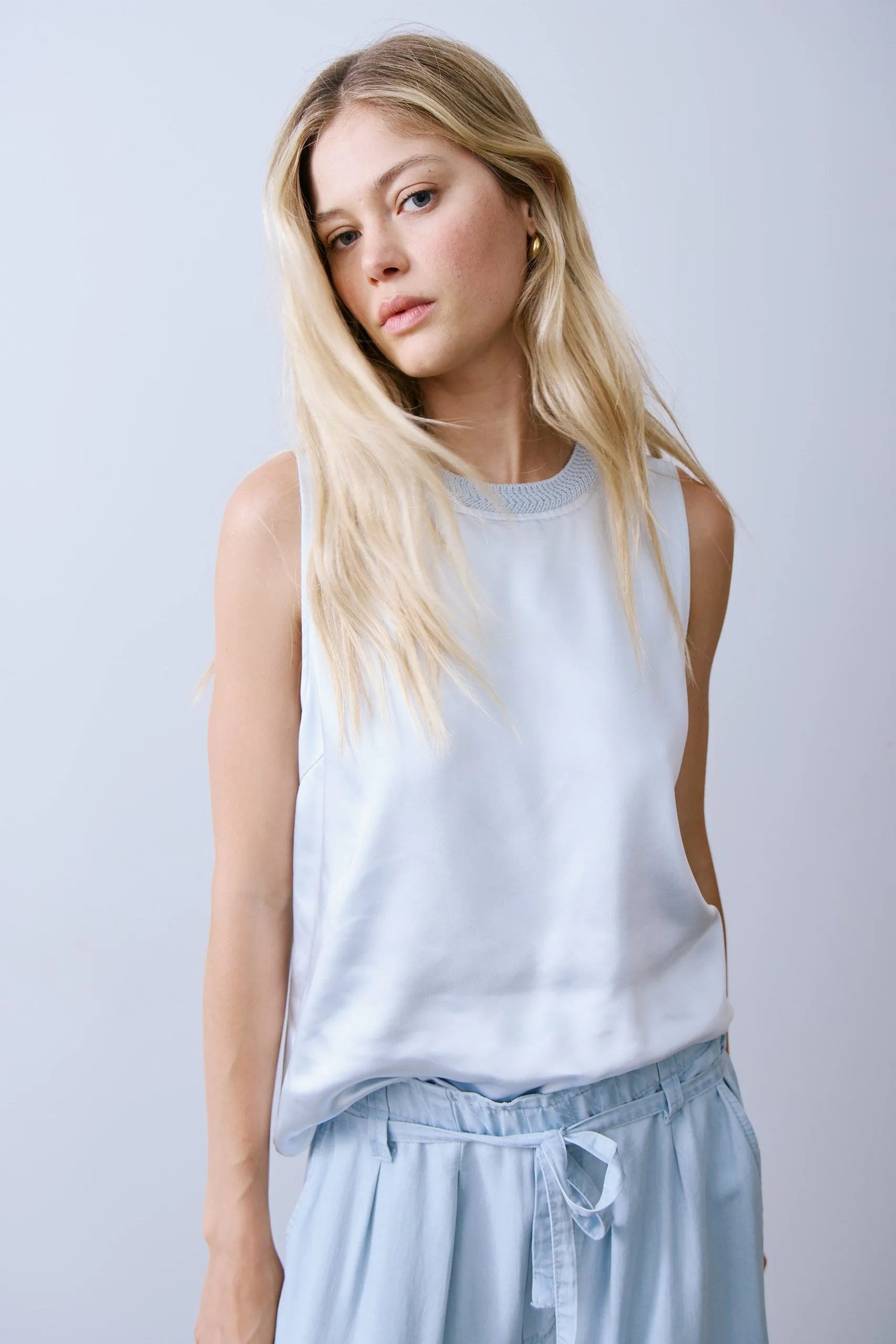 KINSLEY TOP-Ice blue sold by MELISSA NEPTON