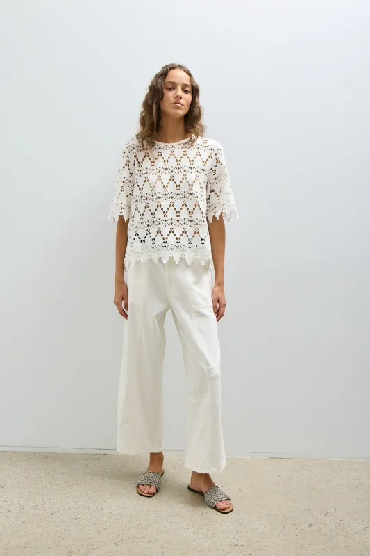 AMANDA TOP-Off white made by MELISSA NEPTON