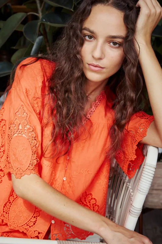 MAOLI BLOUSE-Orange sold by MELISSA NEPTON