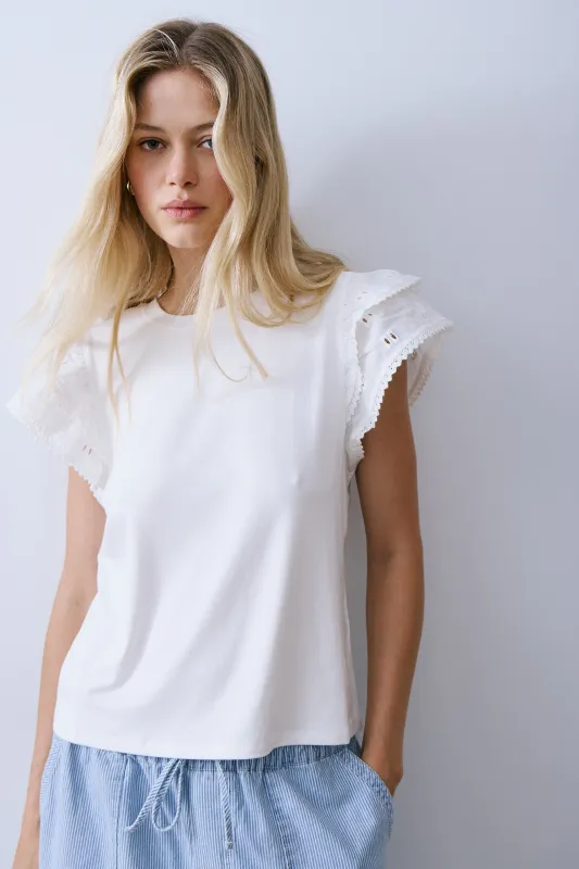 BRIGETTE TOP-Off white sold by MELISSA NEPTON