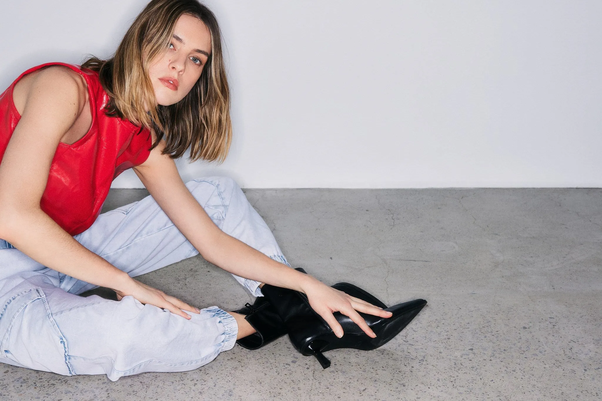 BLANCA TOP-Goji red sold by MELISSA NEPTON product image thumbnail 2