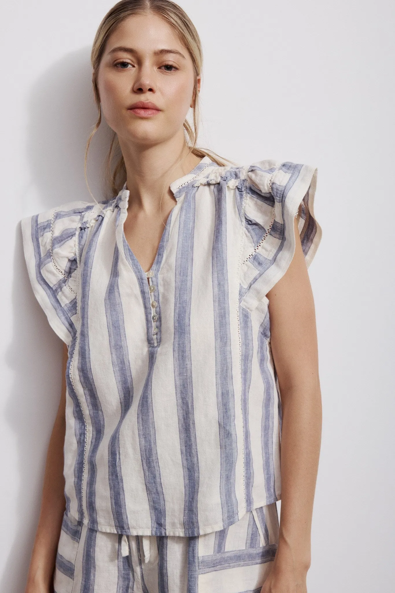 ANNIE-Denim blue stripe sold by MELISSA NEPTON