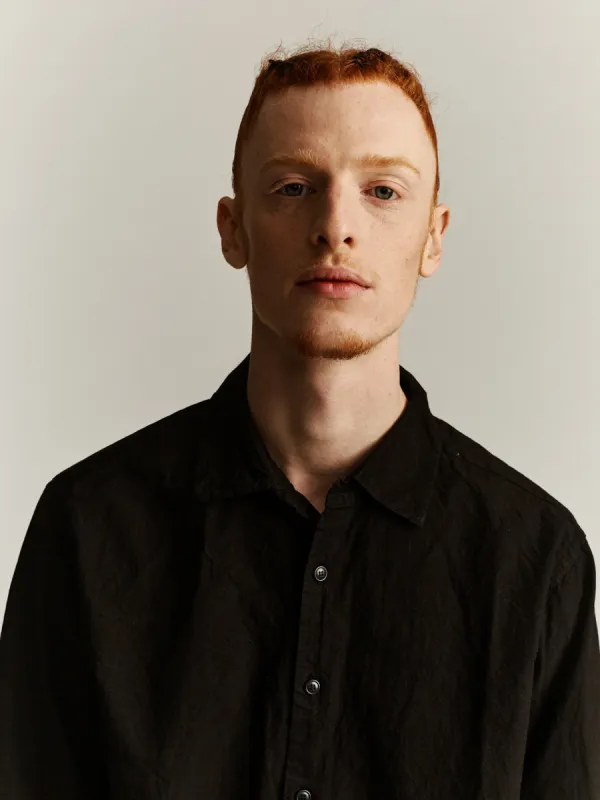 BIG RACCOURCIE SHIRT - H COT - BLACK made by Casey Casey