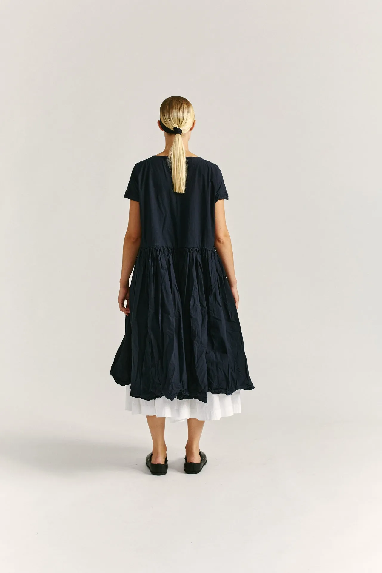 PASHA ROUCH DRESS - PAPER - DARK NAVY sold by Casey Casey product image thumbnail 4