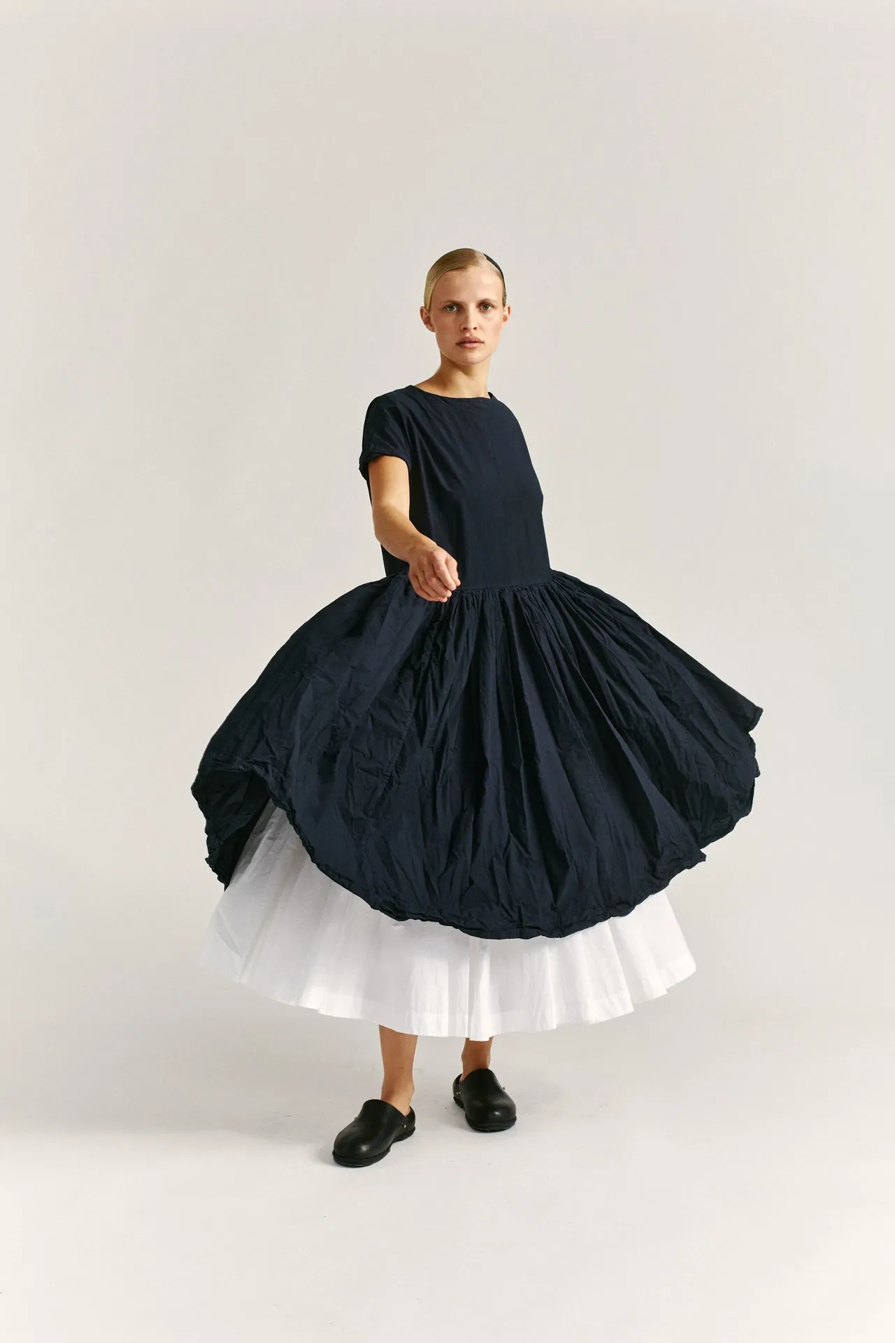 PASHA ROUCH DRESS - PAPER - DARK NAVY sold by Casey Casey