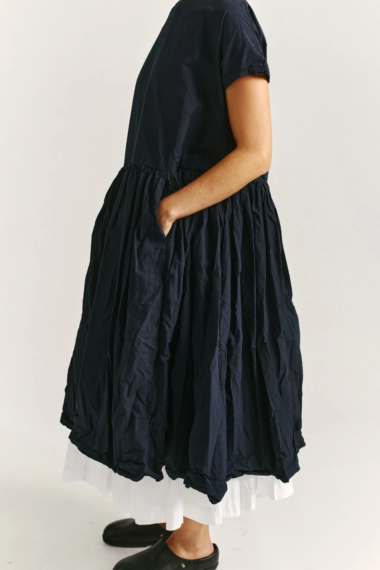 PASHA ROUCH DRESS - PAPER - DARK NAVY sold by Casey Casey product image thumbnail 5