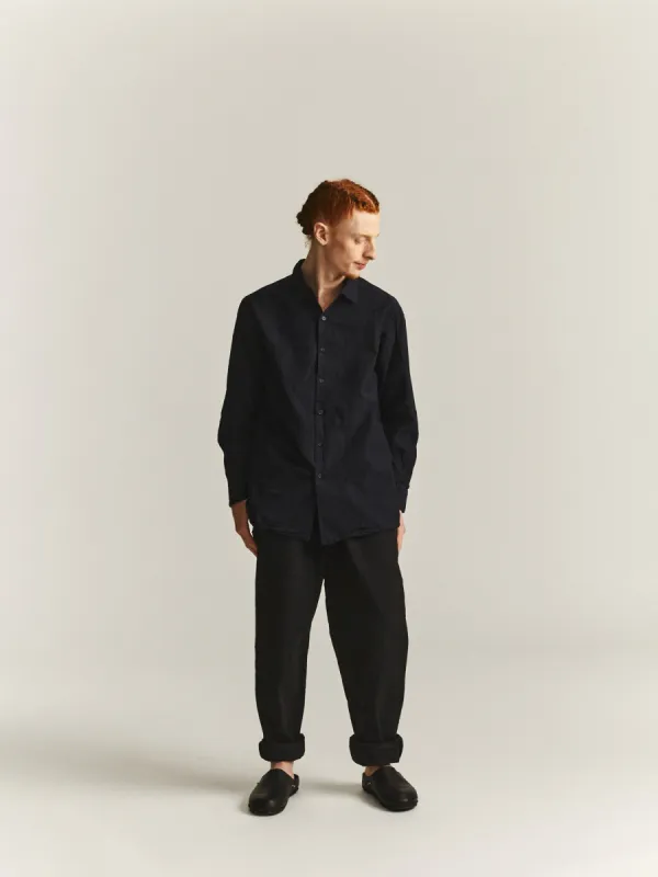 BIG RACCOURCIE SHIRT - H COT - DARK NAVY sold by Casey Casey Womens