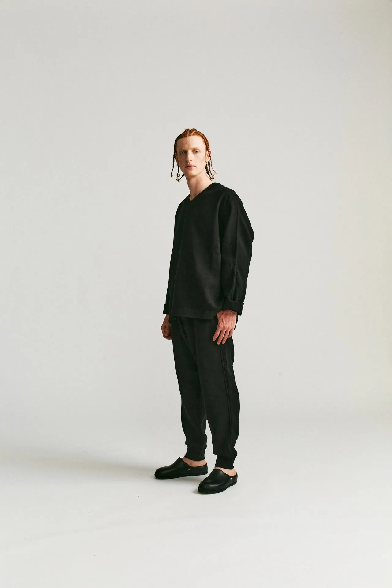 FELIX PANT - JERSEY WEAVE - ONYX sold by Casey Casey