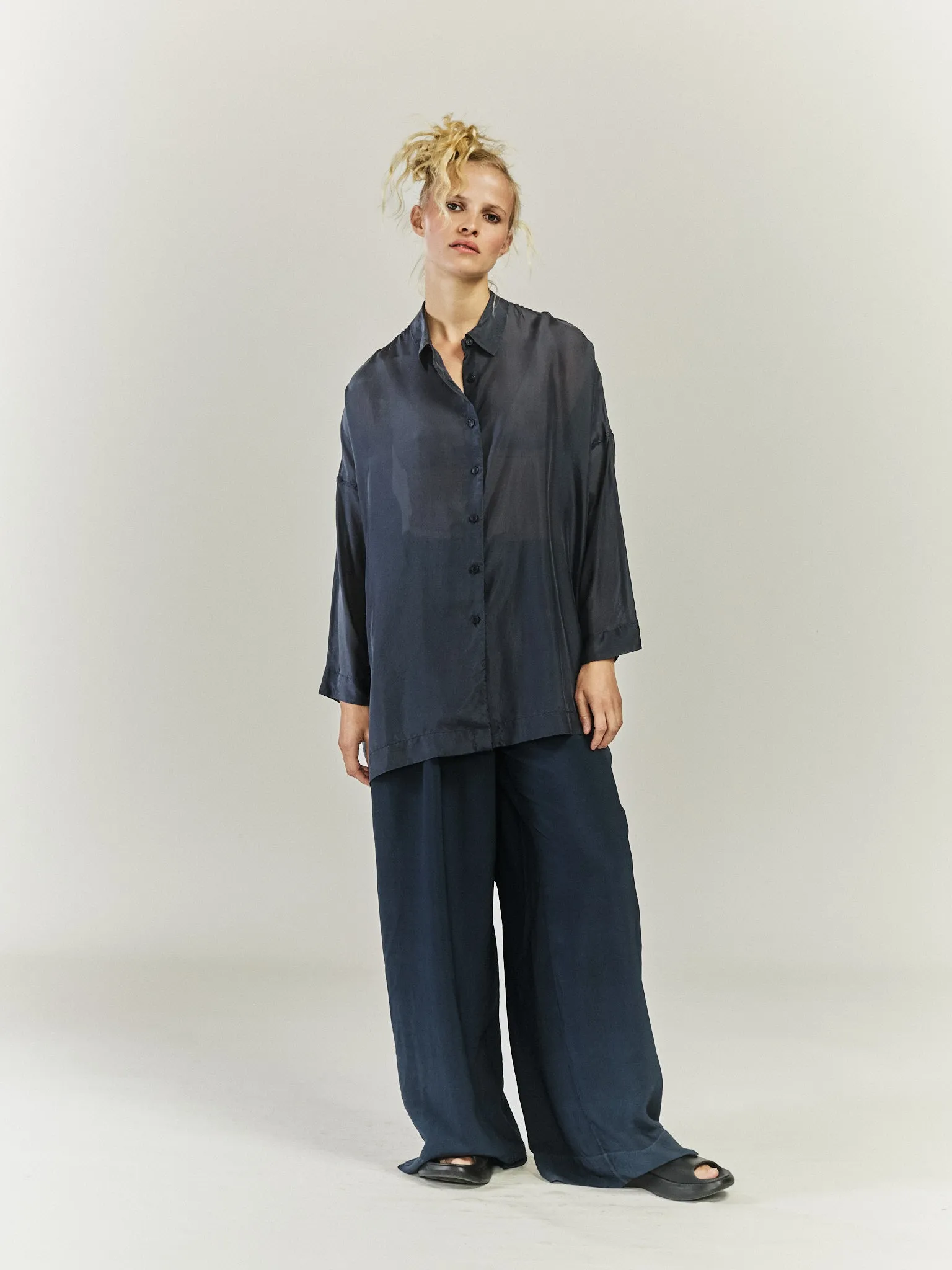 FEBRUARY SHIRT - SILK - MARINE sold by Casey Casey Womens product image thumbnail 4