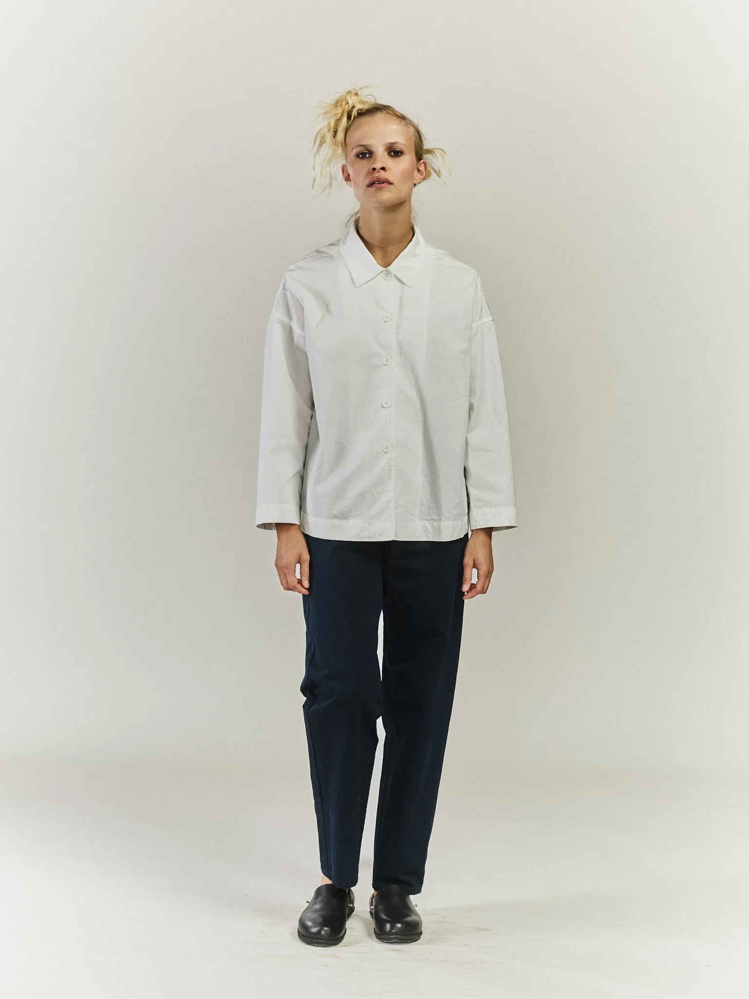 JULIETTE SHIRT - SOLID - WHITE sold by Casey Casey Womens