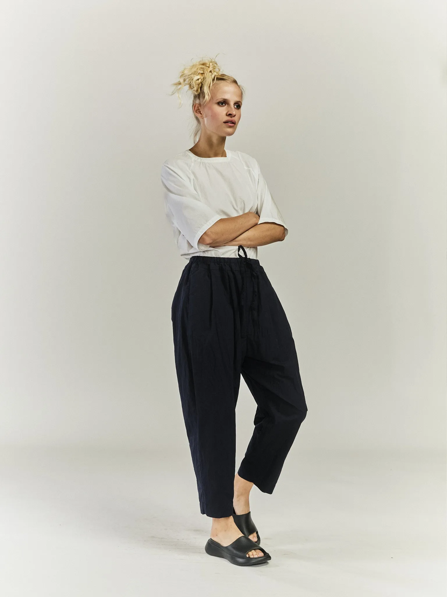 TIPPY PANT - LIN COT - NAVY sold by Casey Casey Womens product image thumbnail 4