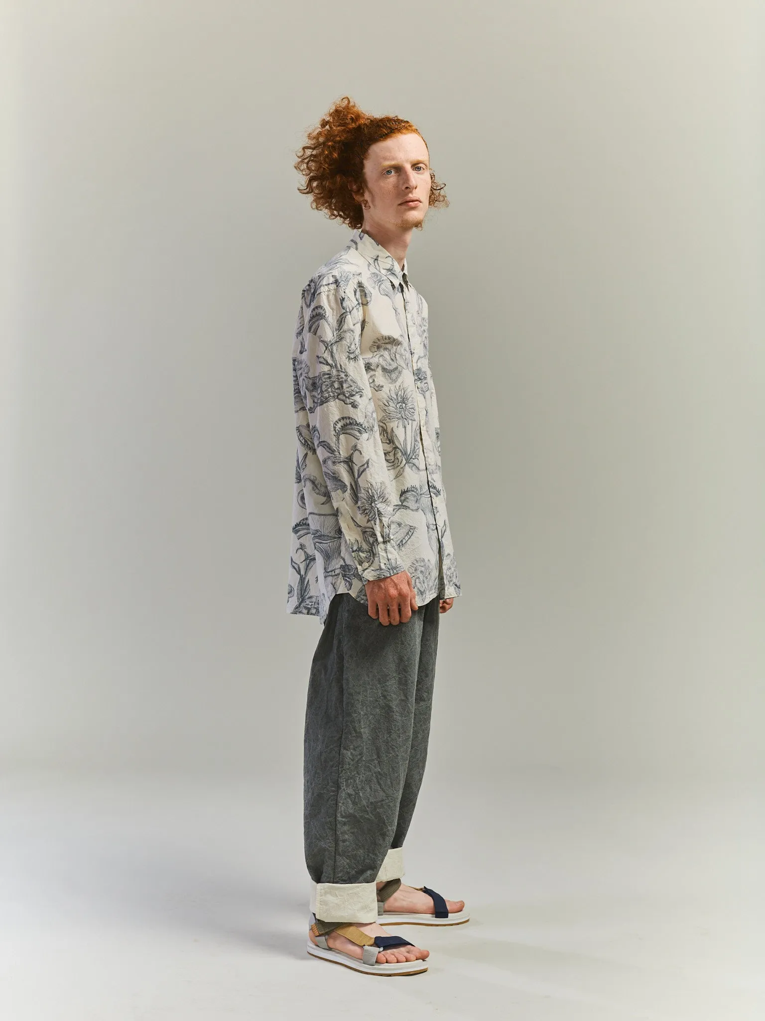 BIG RACCOURCIE SHIRT - CAN CAN PRINT - KHAKI sold by Casey Casey Womens product image thumbnail 4