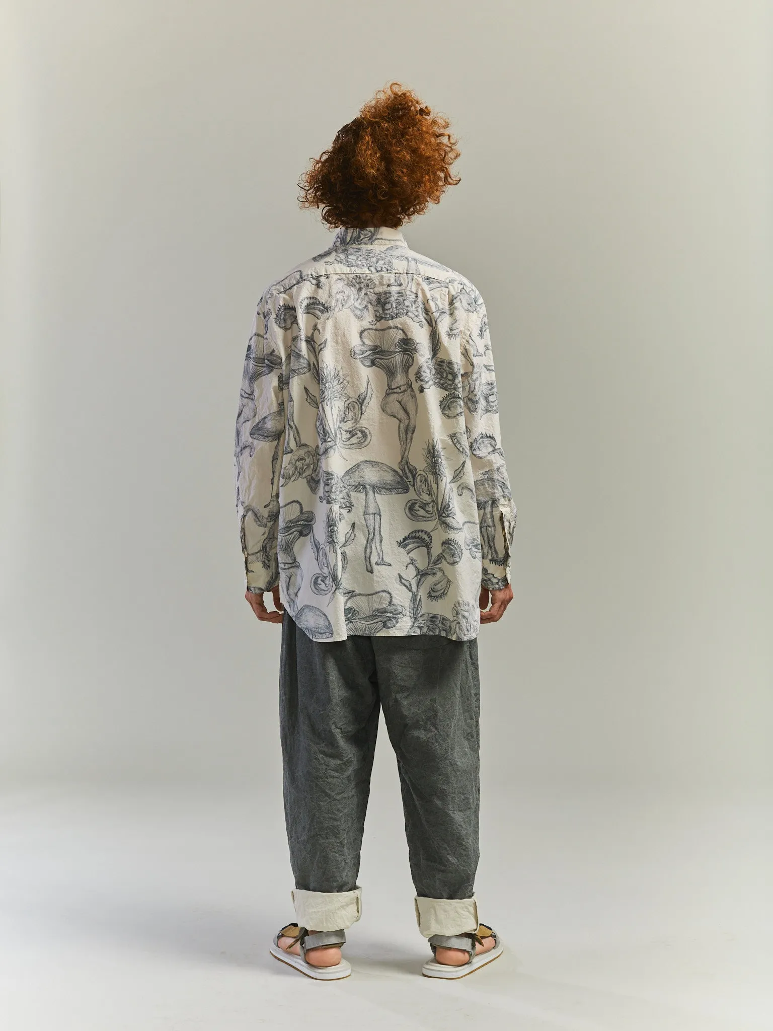 BIG RACCOURCIE SHIRT - CAN CAN PRINT - KHAKI sold by Casey Casey Womens product image thumbnail 5
