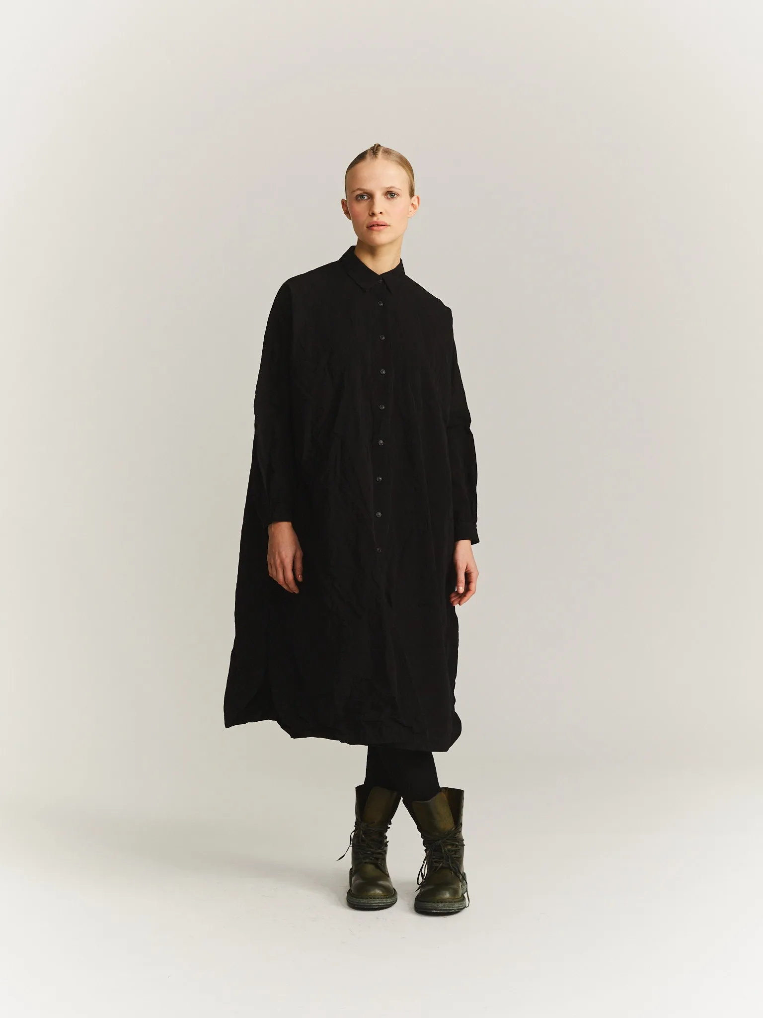 YUKI LONGUE SHIRT - PAPER COT - BLACK sold by Casey Casey Womens