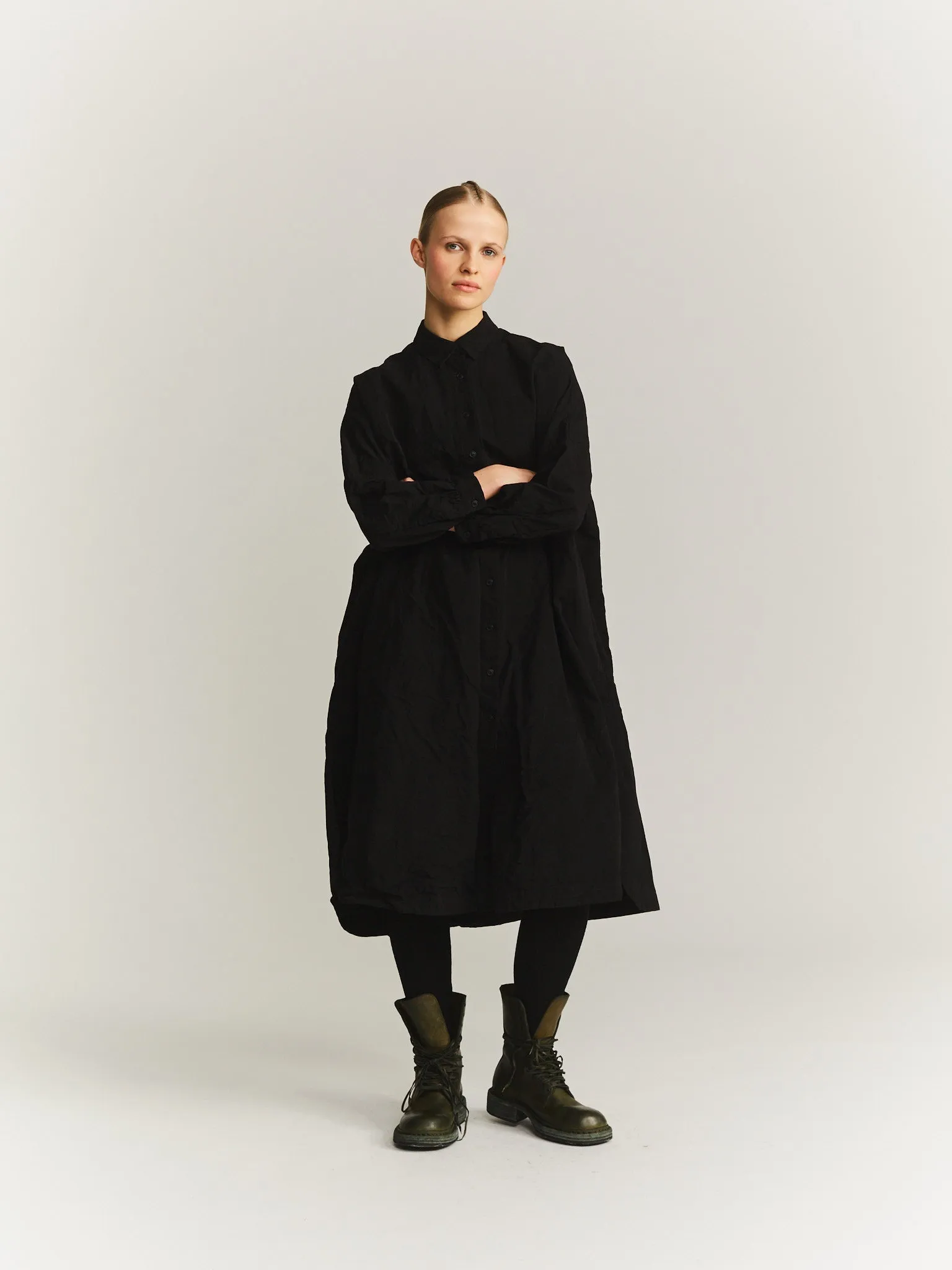 YUKI LONGUE SHIRT - PAPER COT - BLACK sold by Casey Casey Womens product image thumbnail 2