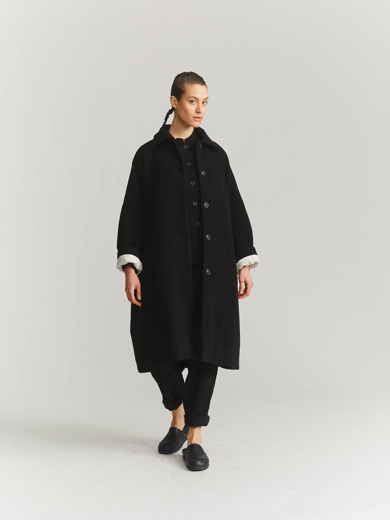 BIG BLOBBY COAT - KASPER - BLACK sold by Casey Casey Womens product image thumbnail 2