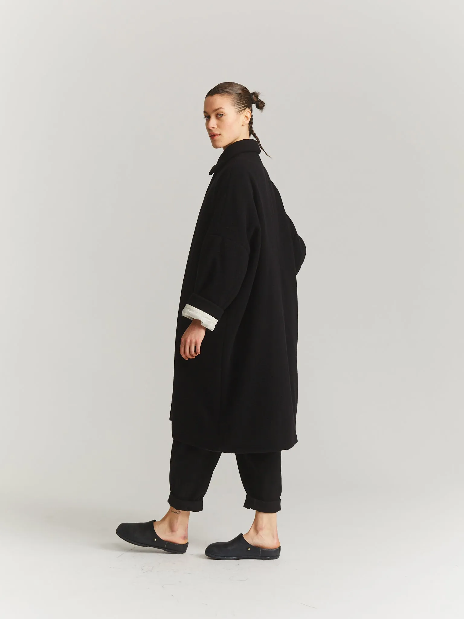 BIG BLOBBY COAT - KASPER - BLACK sold by Casey Casey Womens product image thumbnail 3