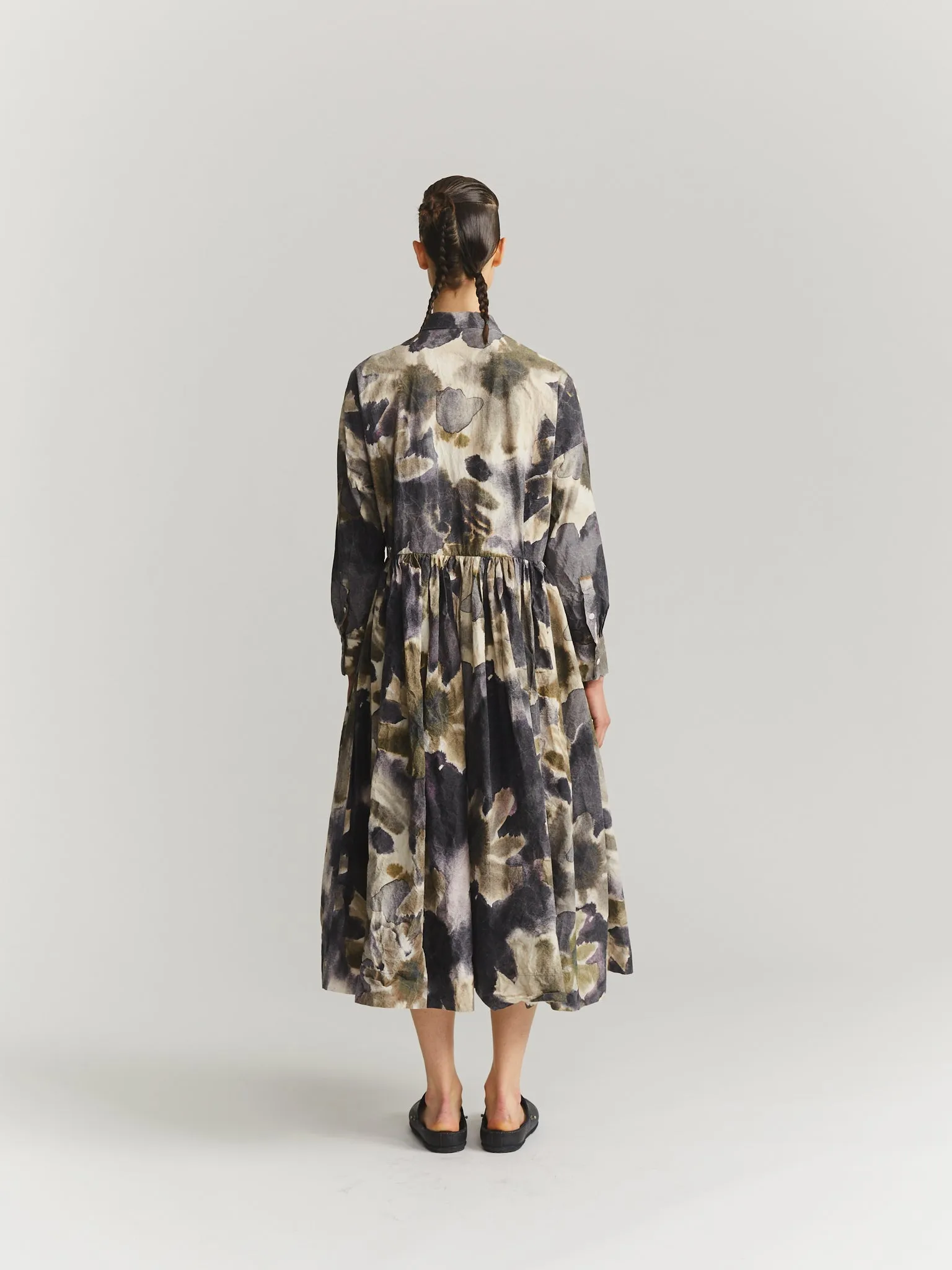 STEPHANIE DRESS - PRINT BLOTCH - KHAKI sold by Casey Casey Womens product image thumbnail 4