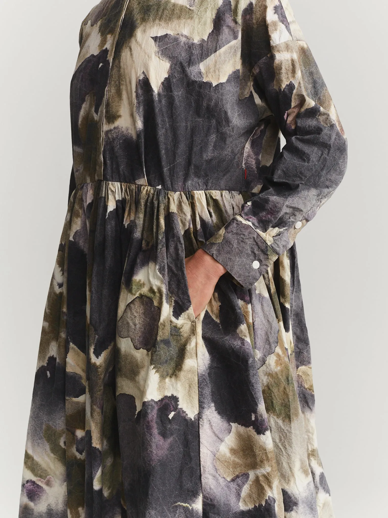 STEPHANIE DRESS - PRINT BLOTCH - KHAKI sold by Casey Casey Womens product image thumbnail 5