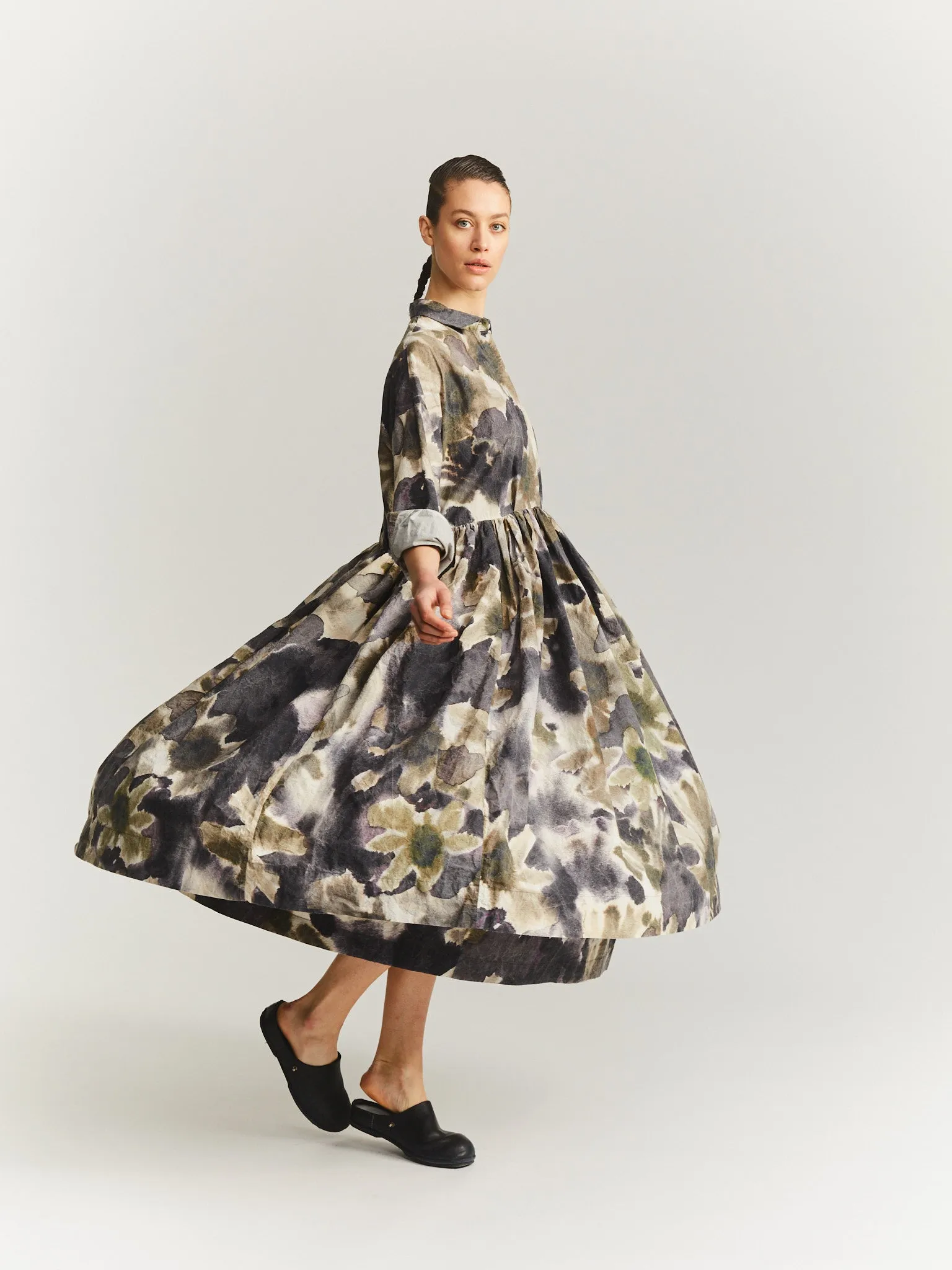 STEPHANIE DRESS - PRINT BLOTCH - KHAKI sold by Casey Casey Womens product image thumbnail 2