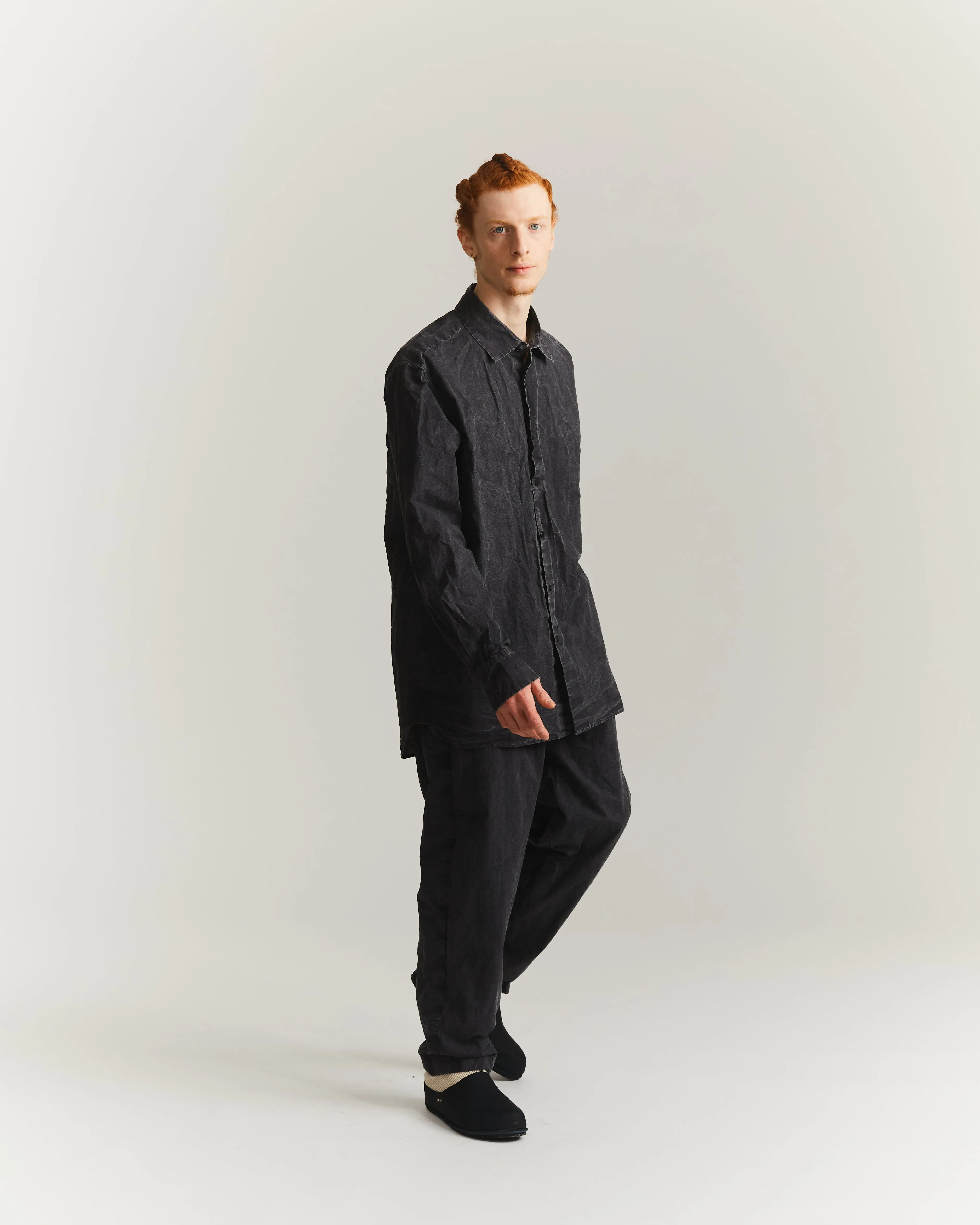 BIG RACCOURCIE SHIRT - PRINT UNI - BLACK sold by Casey Casey product image thumbnail 5