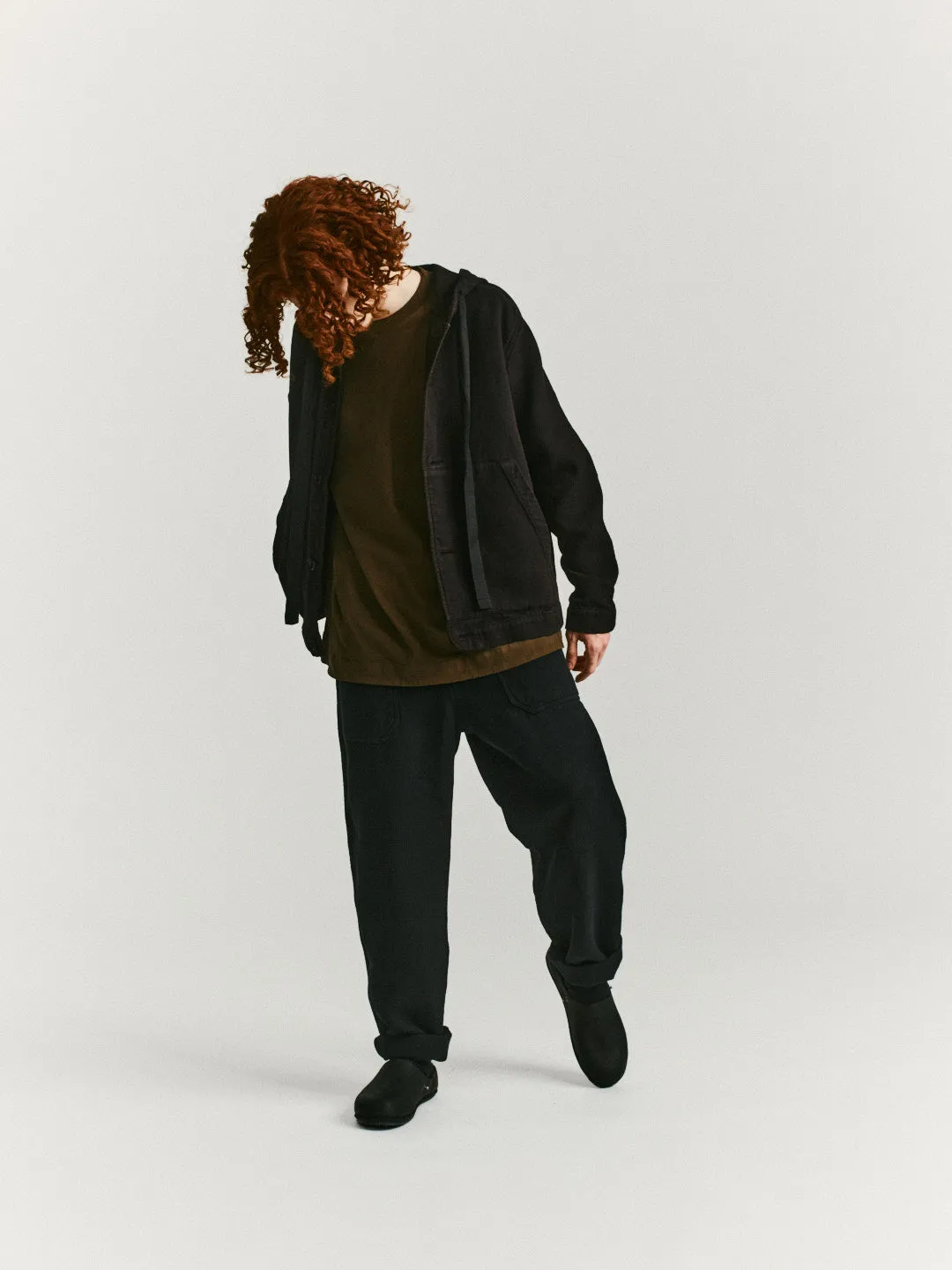 WORKER HOODIE - WOOL COT - BLACK sold by Casey Casey Womens product image thumbnail 3