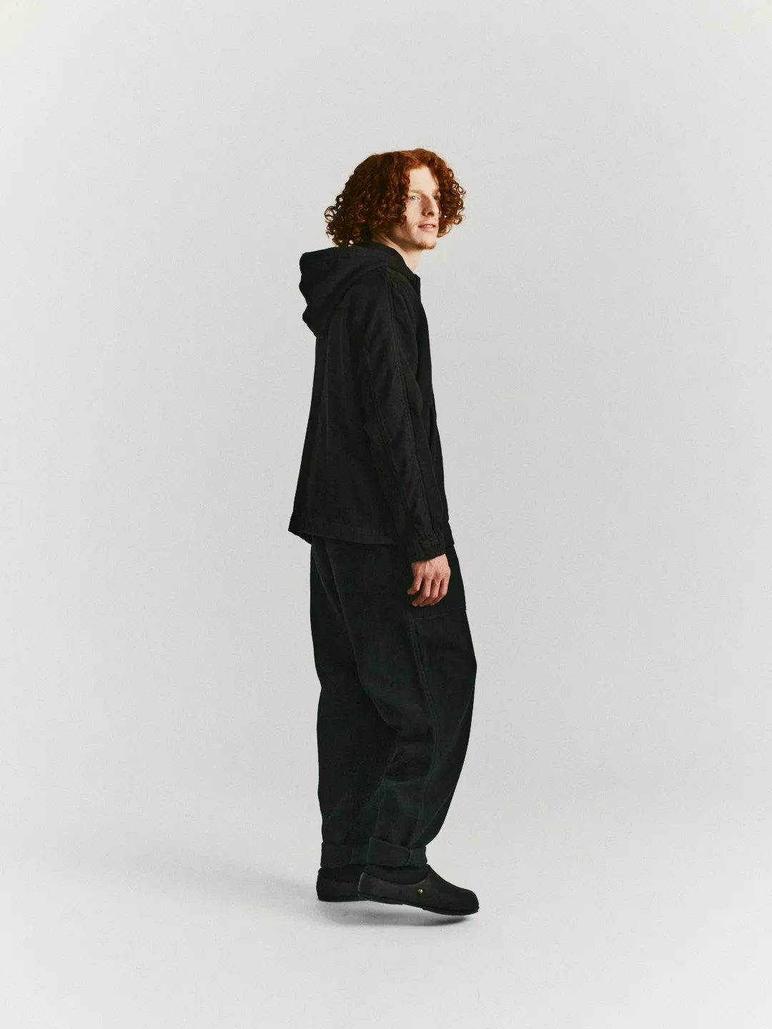 WORKER HOODIE - WOOL COT - BLACK sold by Casey Casey Womens product image thumbnail 2