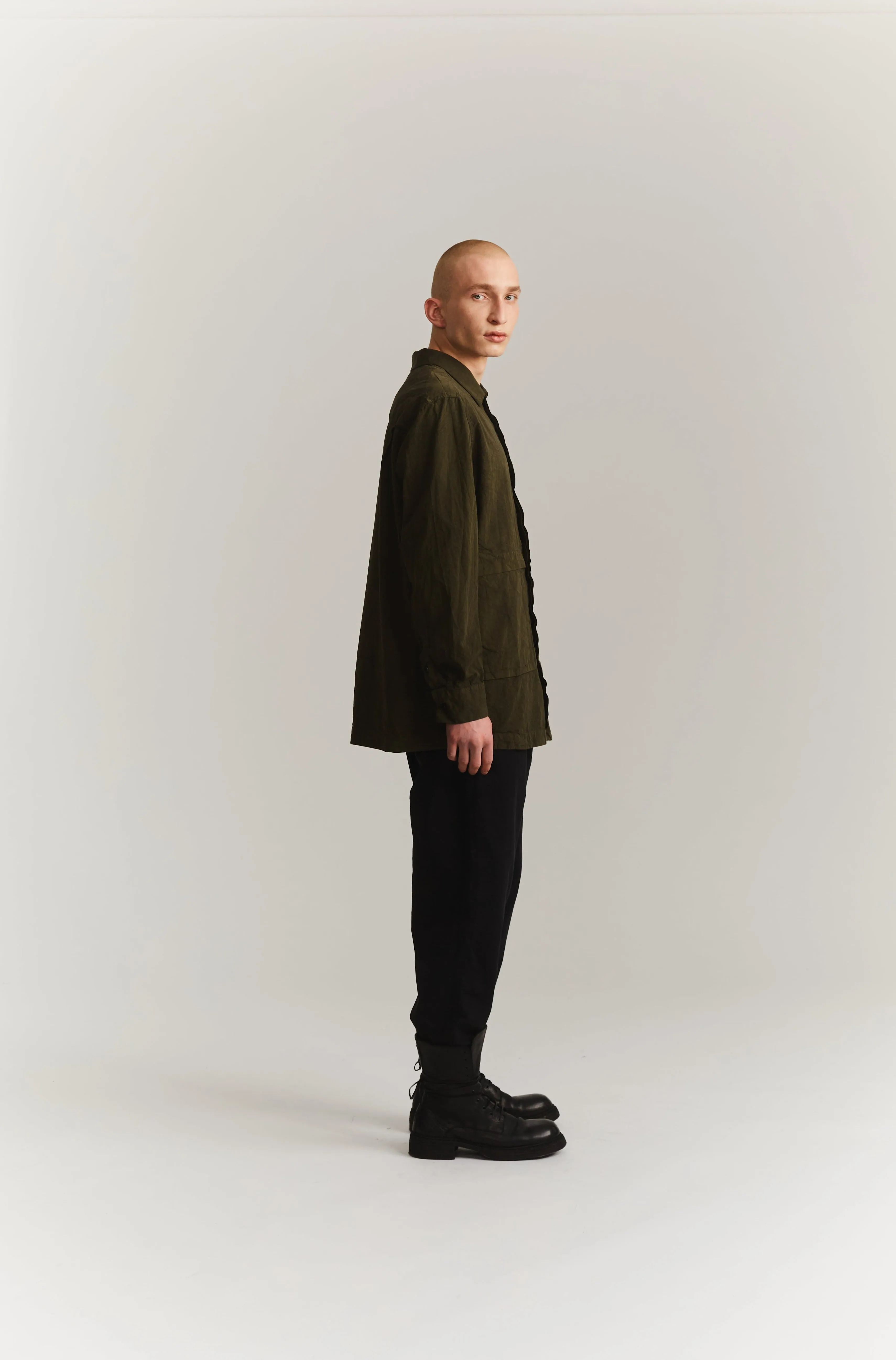 FABU SHIRT - PAPER COT - DARK KHAKI sold by Casey Casey Womens product image thumbnail 3