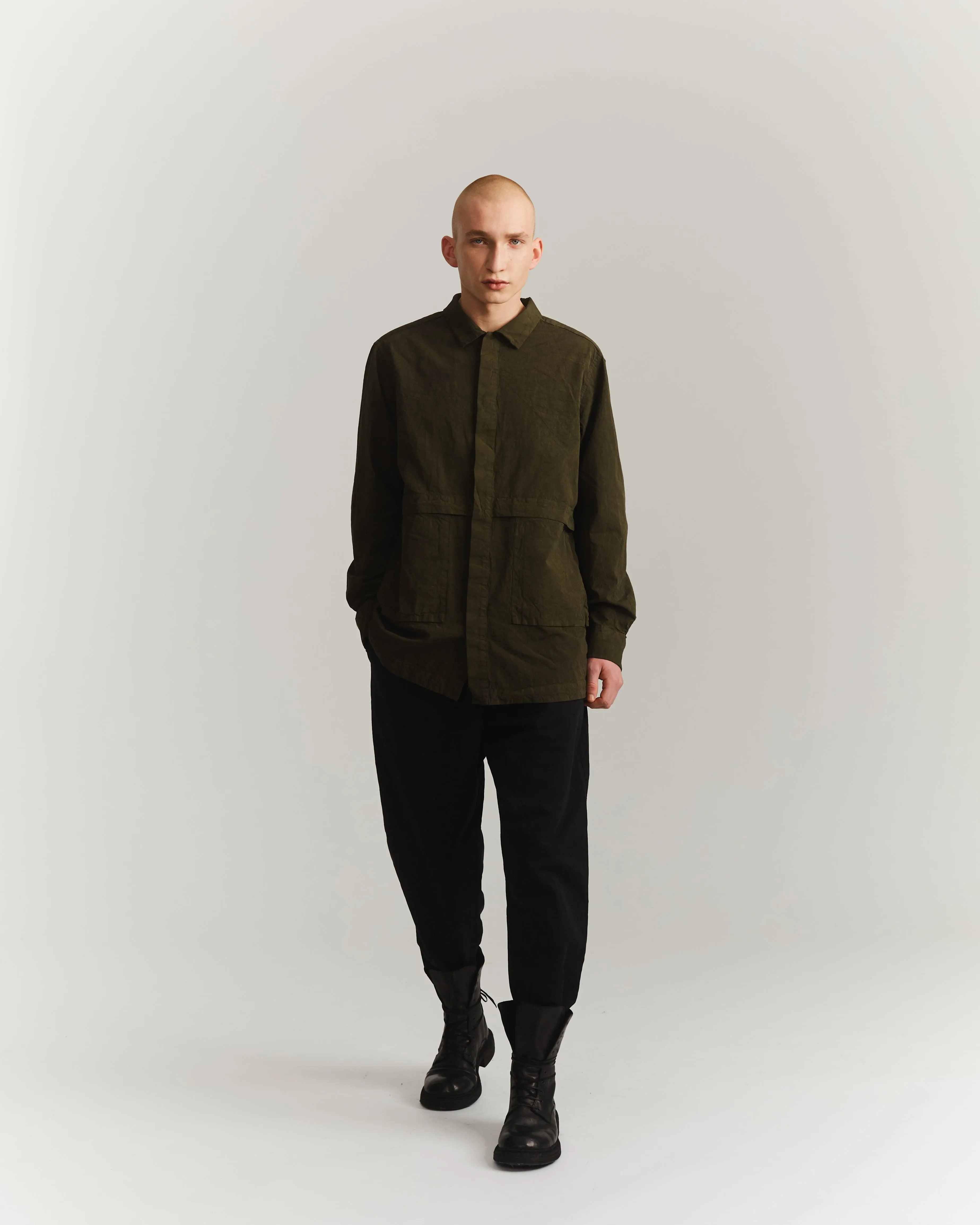 FABU SHIRT - PAPER COT - DARK KHAKI sold by Casey Casey Womens product image thumbnail 2