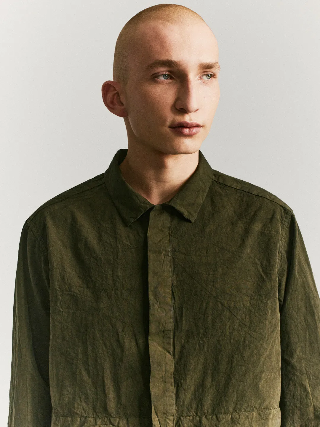 FABU SHIRT - PAPER COT - DARK KHAKI sold by Casey Casey Womens
