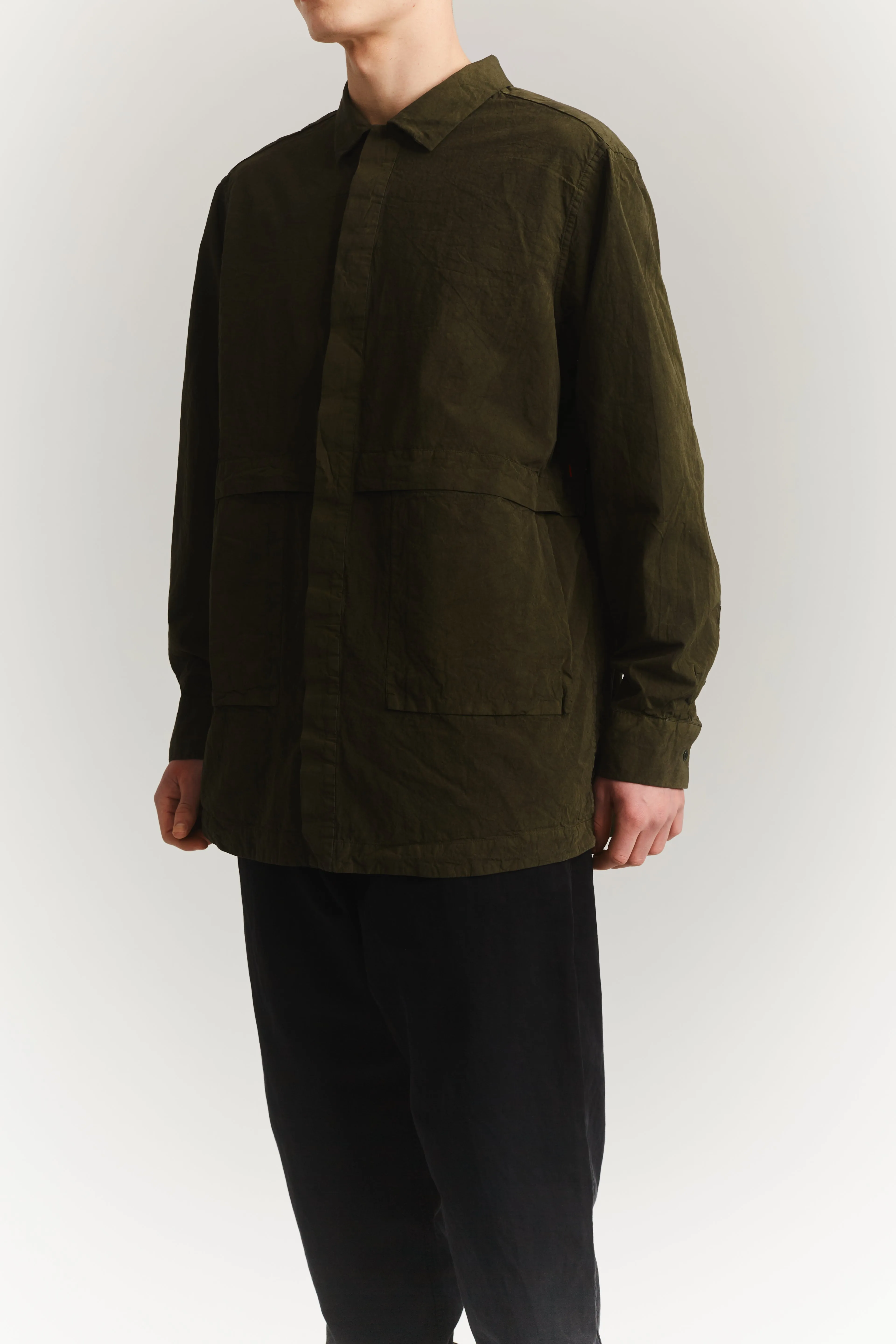 FABU SHIRT - PAPER COT - DARK KHAKI sold by Casey Casey Womens product image thumbnail 5