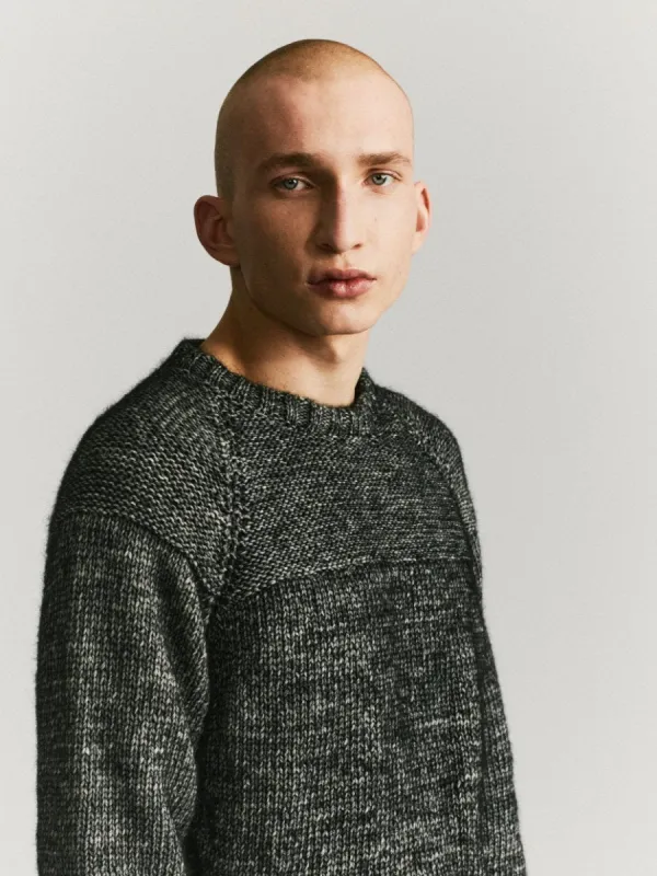 MIX STITCH JUMPER - ALPACOT - BLACK sold by Casey Casey Womens