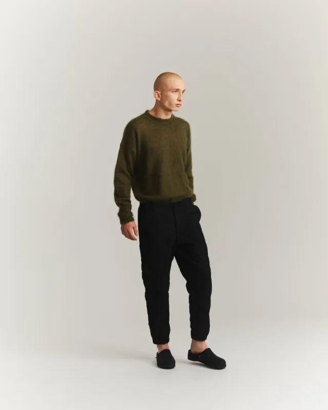 ISA PANT - SAT TWILL - BLACK made by Casey Casey