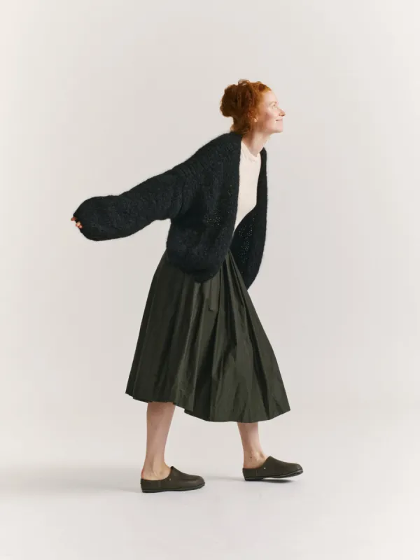 ANARCHIC  SKIRT - LACQED - DARK KHAKI sold by Casey Casey