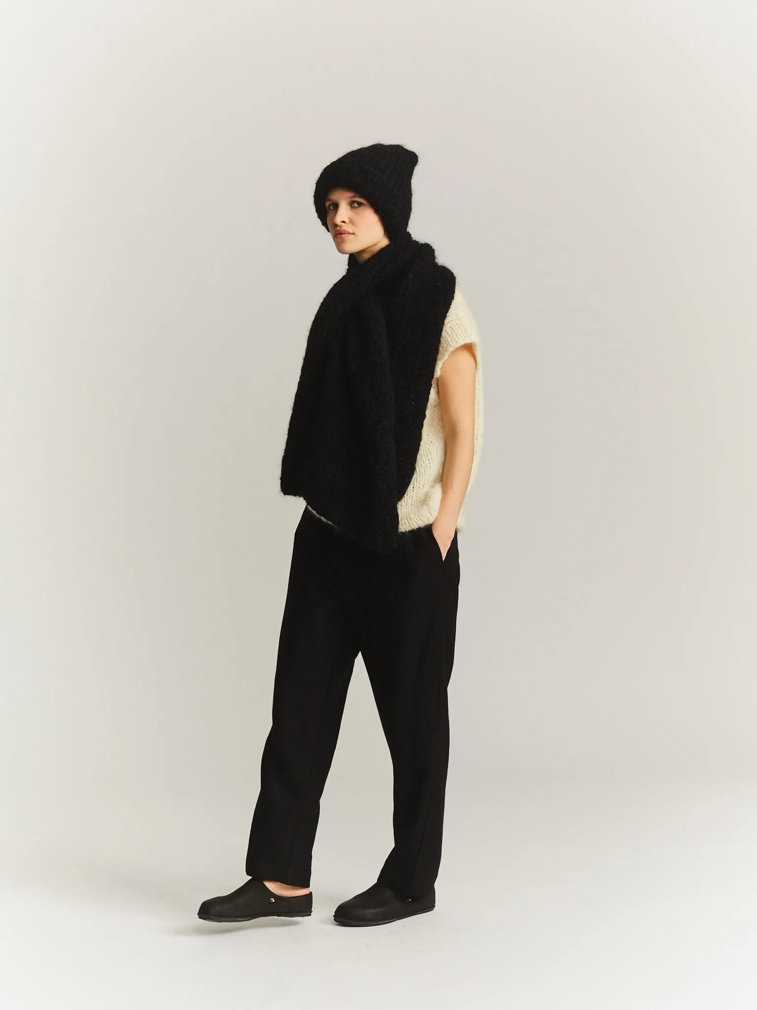 SCARF - MOHAIR - BLACK sold by Casey Casey Womens product image thumbnail 3