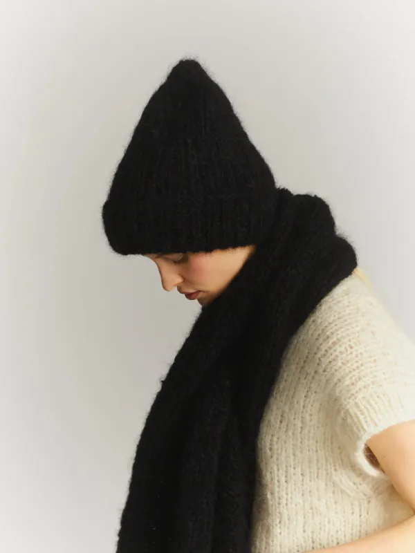 SCARF - MOHAIR - BLACK sold by Casey Casey Womens