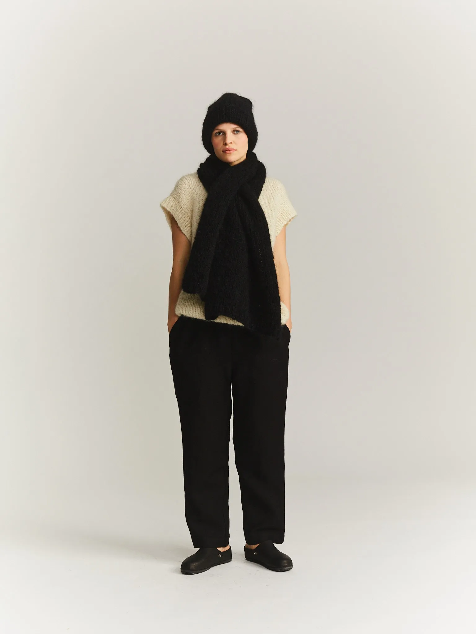 SCARF - MOHAIR - BLACK sold by Casey Casey Womens product image thumbnail 2