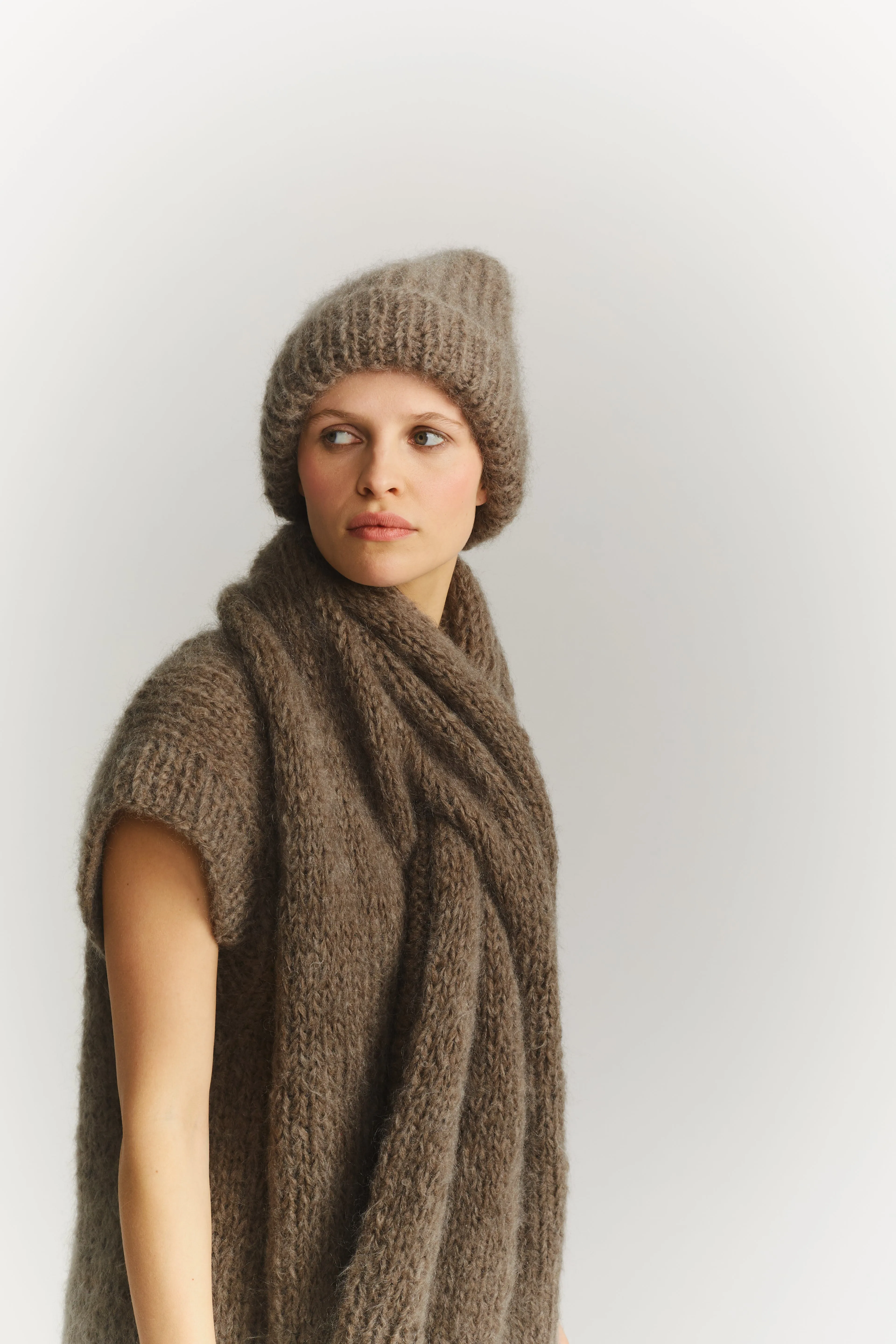 SCARF - MOHAIR - KHAKI sold by Casey Casey Womens product image thumbnail 2
