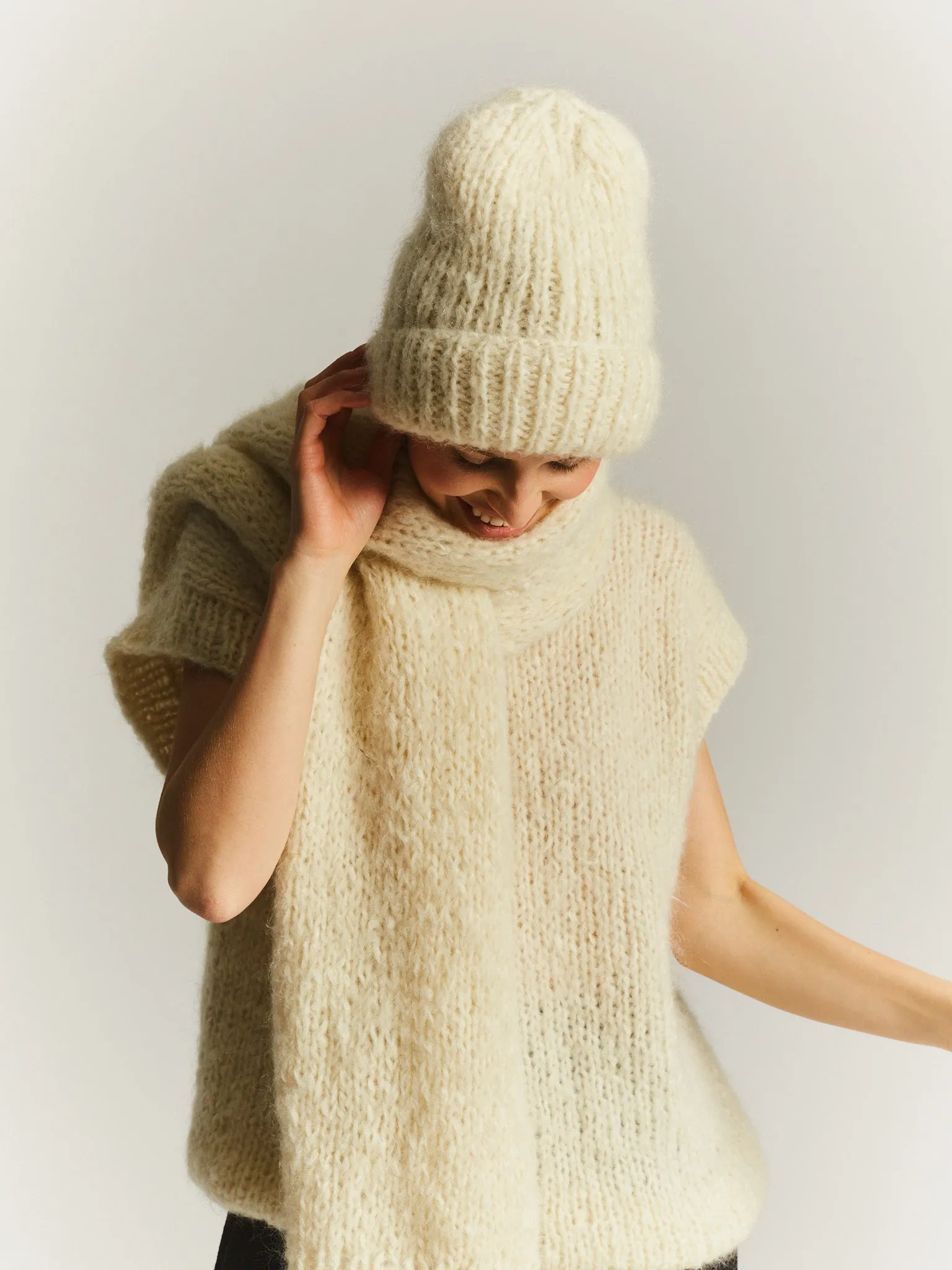 BEANIE - MOHAIR - PORCELAIN sold by Casey Casey product image thumbnail 3