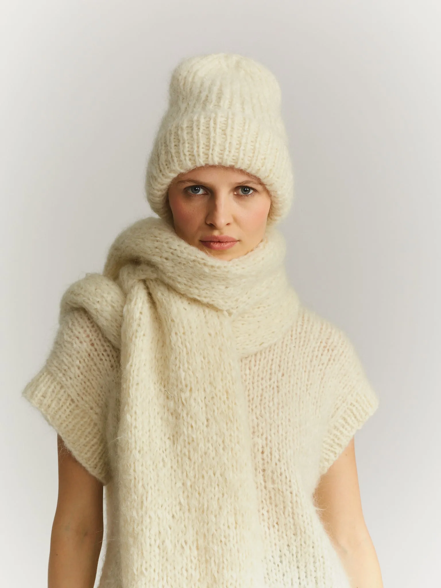 BEANIE - MOHAIR - PORCELAIN sold by Casey Casey product image thumbnail 5